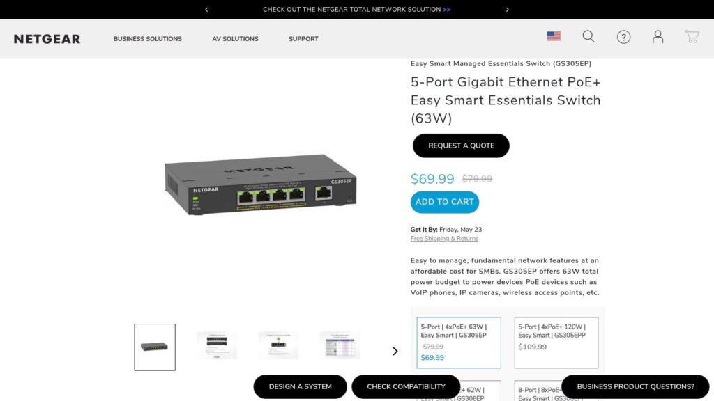 PoE 4 Port Switch
